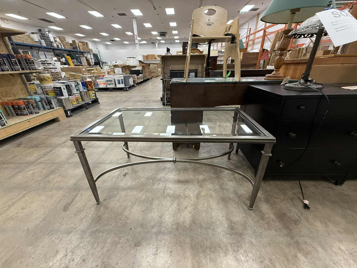 Rectangular Cocktail Table with Glass Top