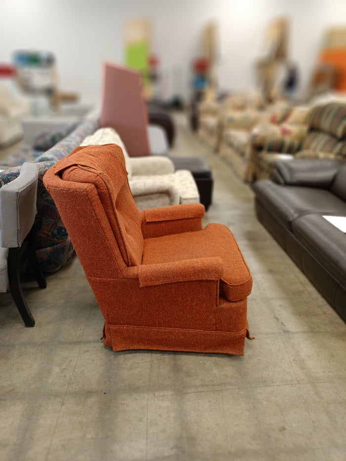 Vintage Style Rust Orange Armchair