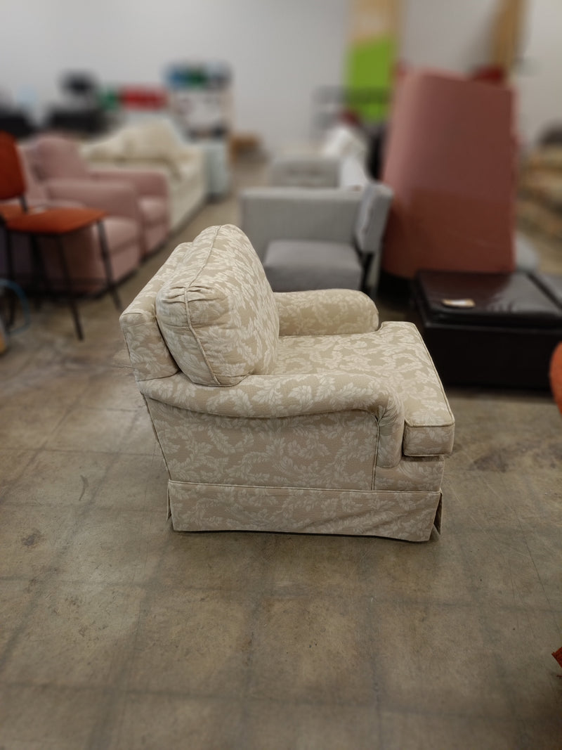 Upholstered Patterned Fabric Armchair