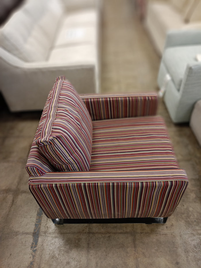Multi-Colored striped Pattern Armchair