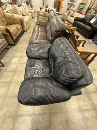 Dark Colored Faux Leather Armchair