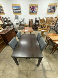 Dark Colored Wooden 5-Piece Dining Set