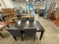 Dark Colored Wooden 5-Piece Dining Set