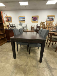 Dark Colored Wooden 5-Piece Dining Set