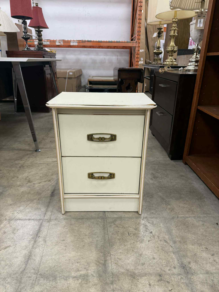 Vintage Style Two-Drawer Nightstand
