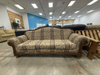 Floral Pattern Upholstered Three Seater Sofa