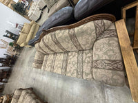 Floral Pattern Upholstered Three Seater Sofa