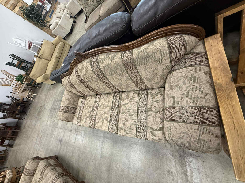 Floral Pattern Upholstered Three Seater Sofa