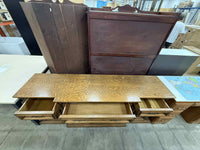 Traditional Style Carved Light Oak Buffet