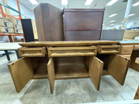 Traditional Style Carved Light Oak Buffet