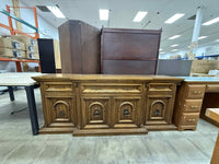Traditional Style Carved Light Oak Buffet