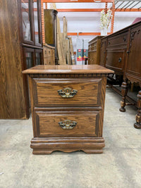 Two-Drawer Wooden Nightstand