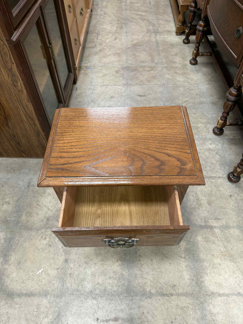 Two-Drawer Wooden Nightstand