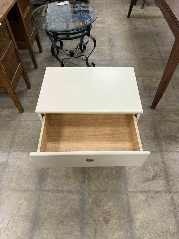 White and Gold Postmodern Nightstand