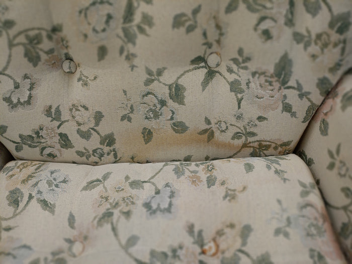 Light Colored Floral Pattern Armchair