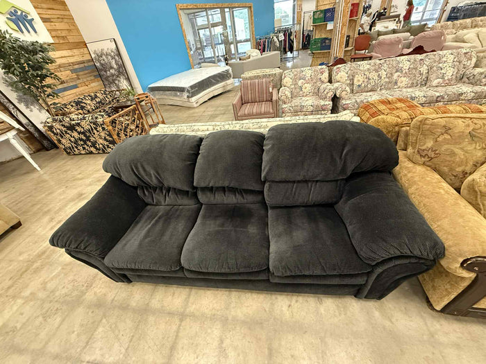 Black Color Upholstered Three Seater  Sofa