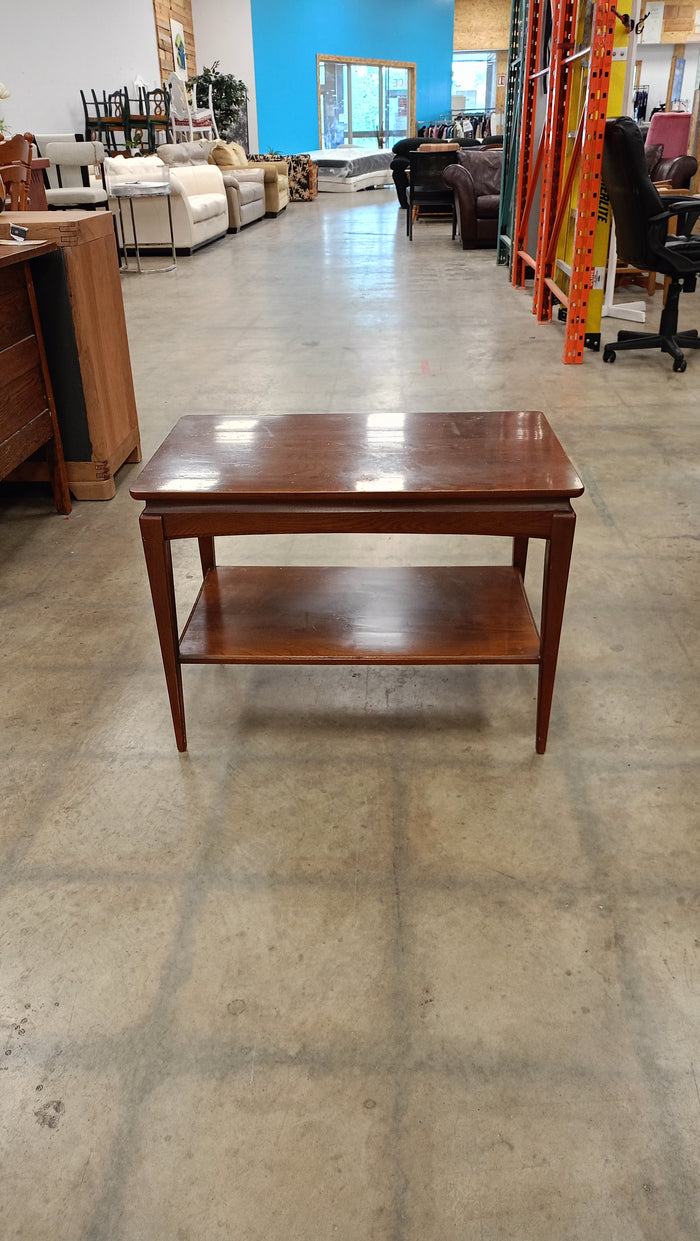 Two Tiered Wooden Side Table