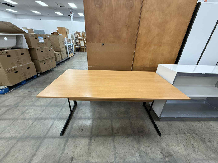 Light Colored Wooden Top Office Table