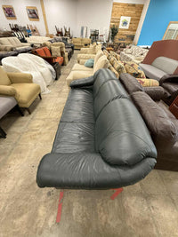 Emerald Green Faux Leather Sofa