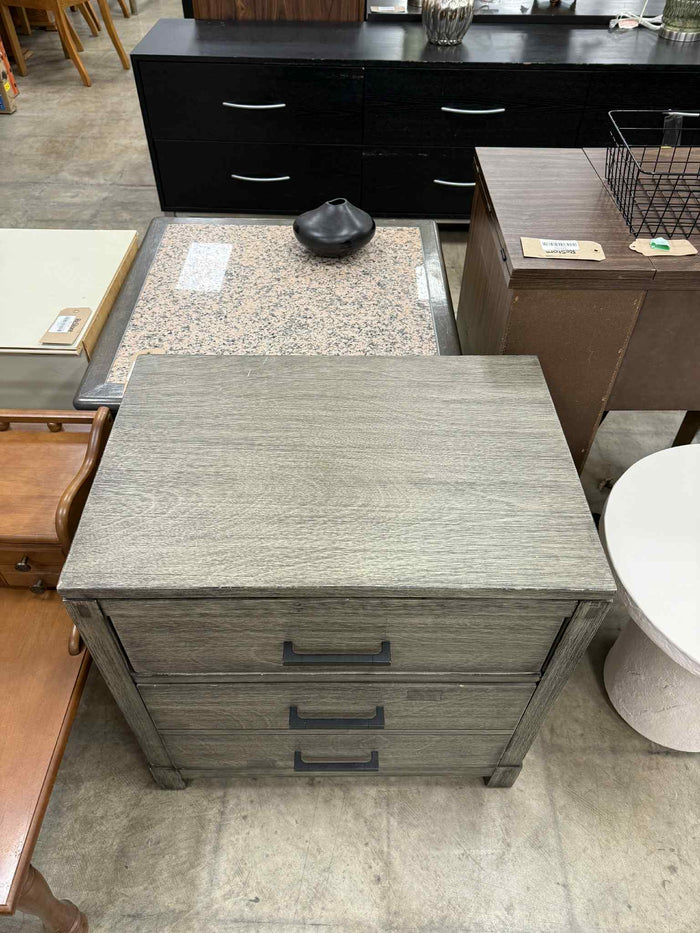 Chevron Patterned Top Nightstand