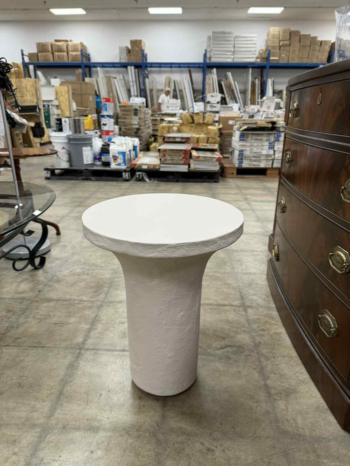 Nail head Plaster Patio End Table