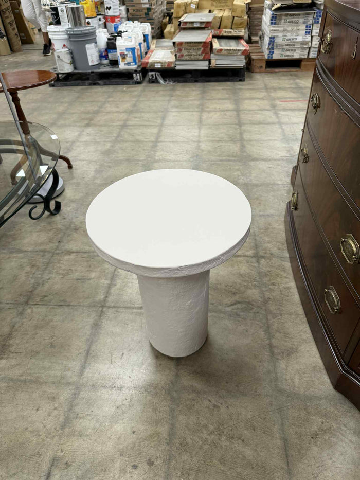 Nail head Plaster Patio End Table
