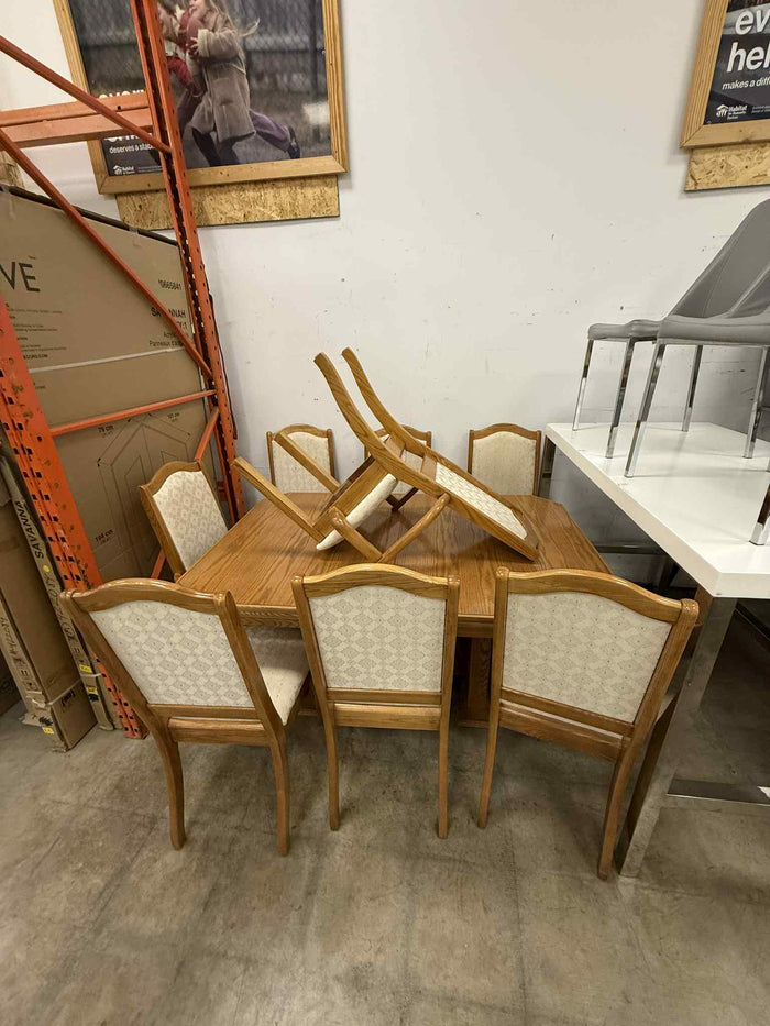Light Colored 9-Piece Dining Set