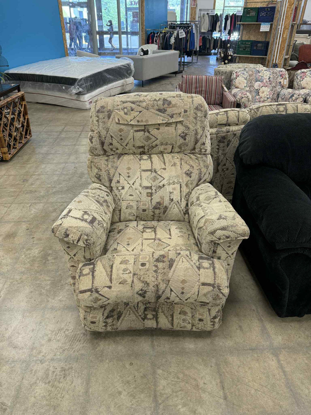 Pinecone Print Pattern Reclining Chair