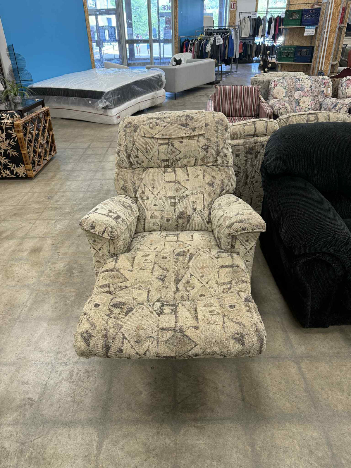Pinecone Print Pattern Reclining Chair