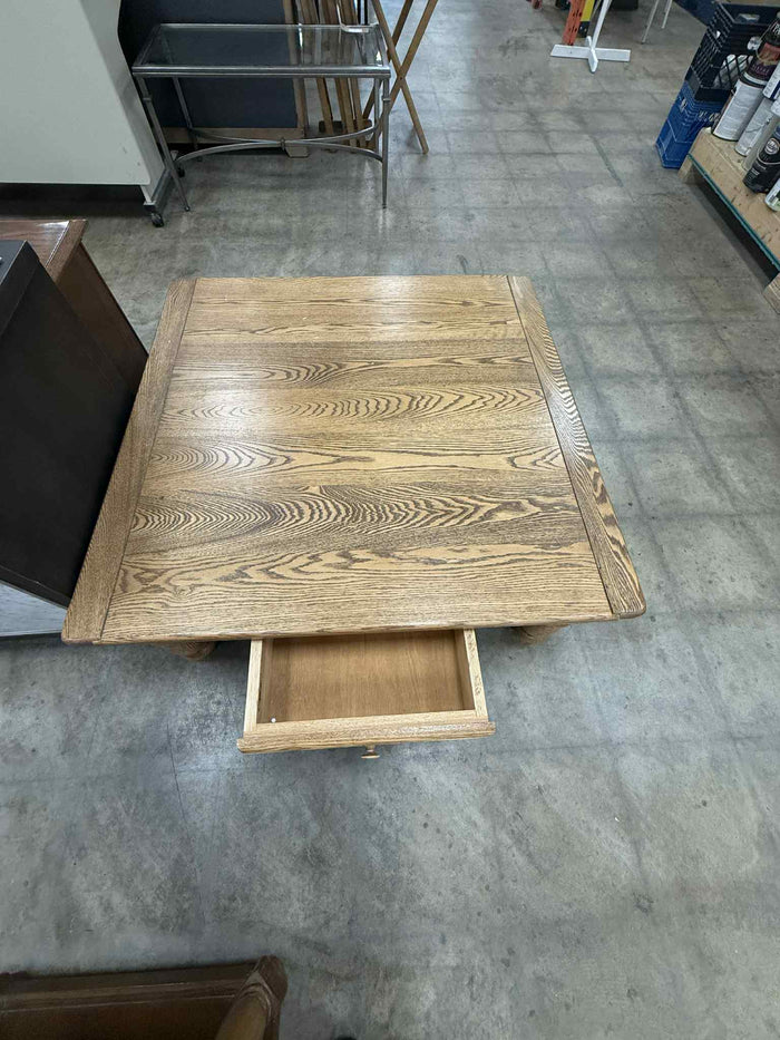 Large Square Wooden Coffee Table