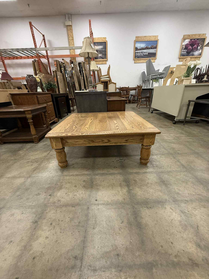 Large Square Wooden Coffee Table