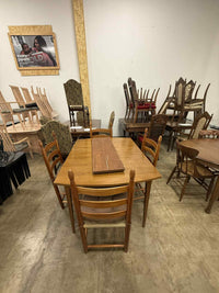 Wooden 5-Piece Dining Set with 2 Leaves