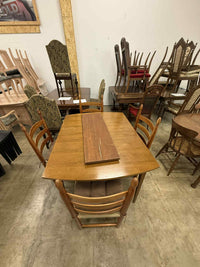 Wooden 5-Piece Dining Set with 2 Leaves