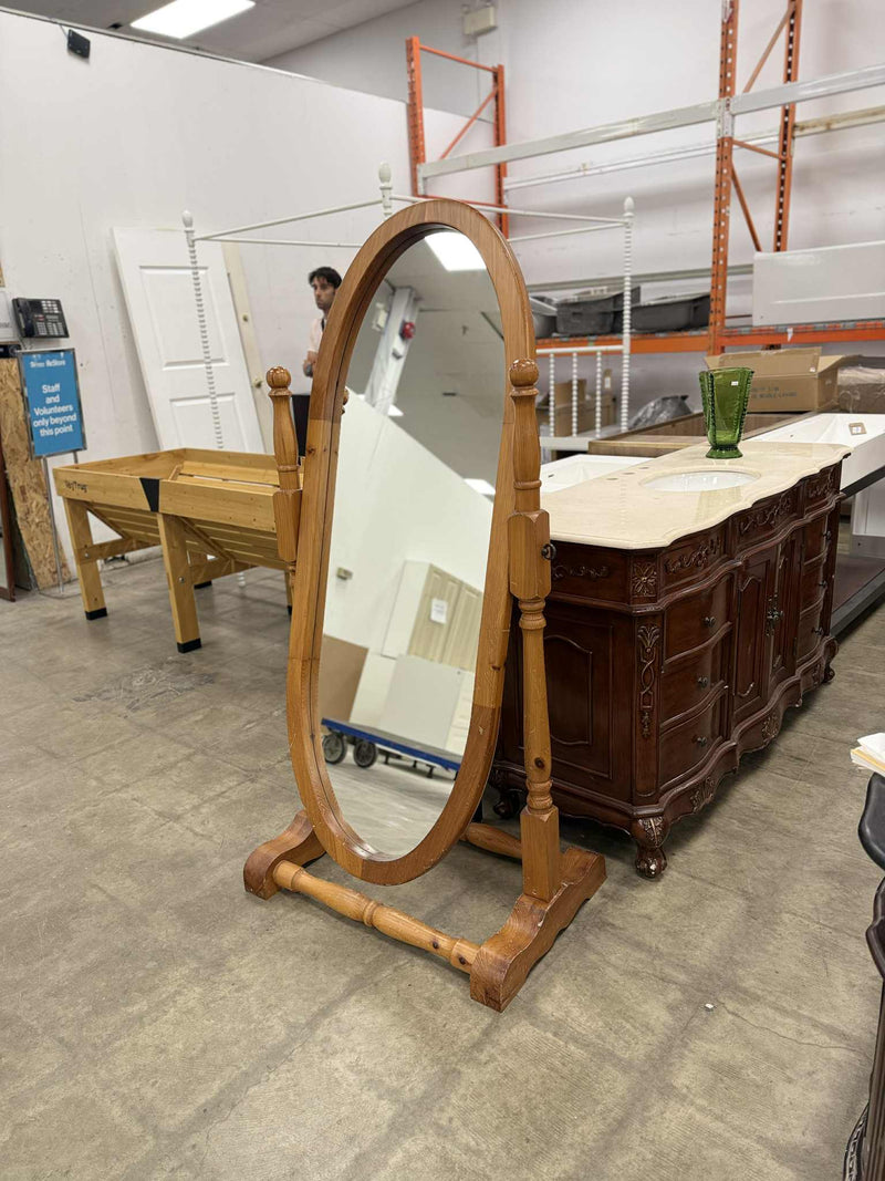 Oval Swivel Standing Mirror