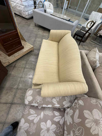 Traditional Style Pale Yellow Sofa