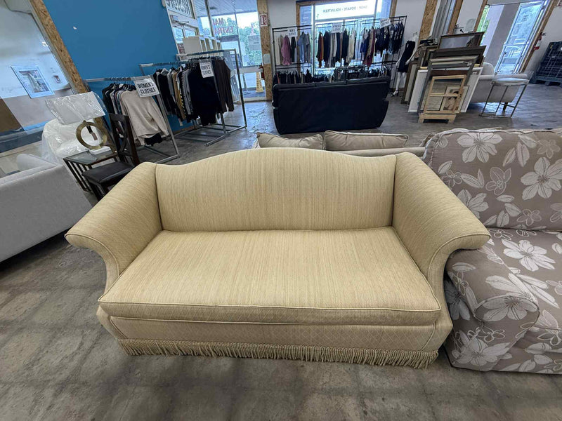 Traditional Style Pale Yellow Sofa