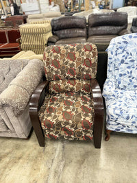 Upholstered Patterned Fabric Recliner Chair