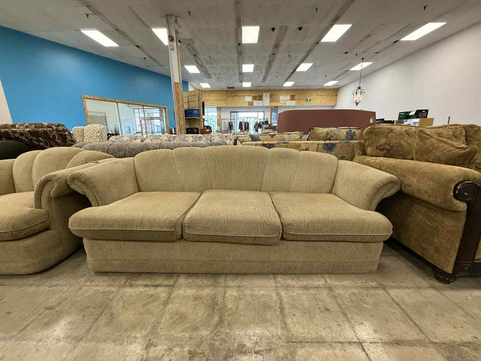 Light Color Upholstered Three Seater Sofa