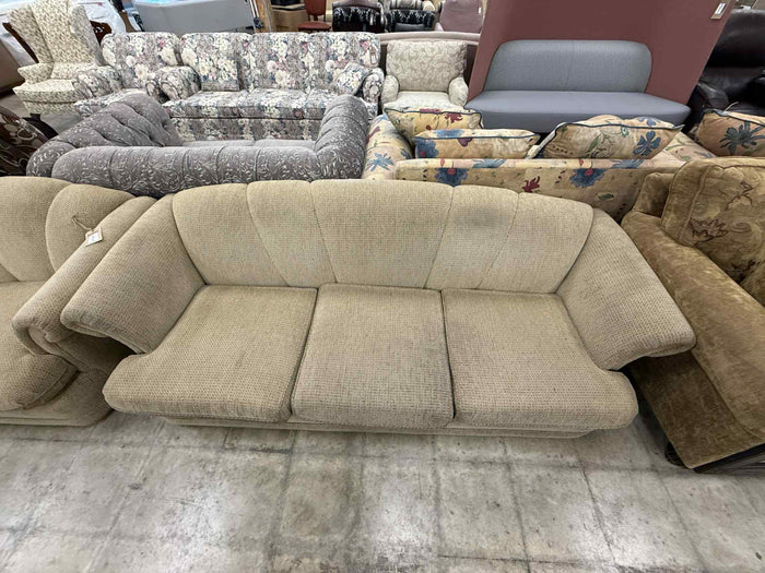 Light Color Upholstered Three Seater Sofa