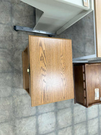 Light Oak Wooden Nightstand with Single Drawer