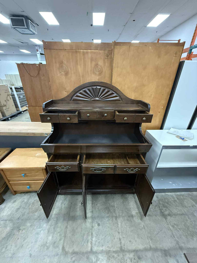 Vintage Style Step Back Hutch Cabinet