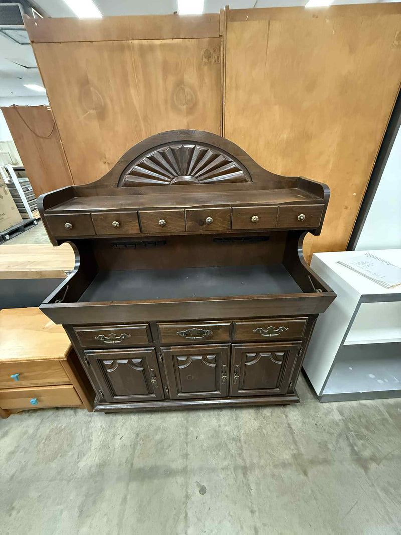 Vintage Style Step Back Hutch Cabinet