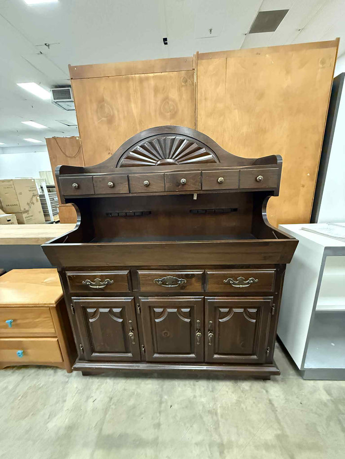 Vintage Style Step Back Hutch Cabinet