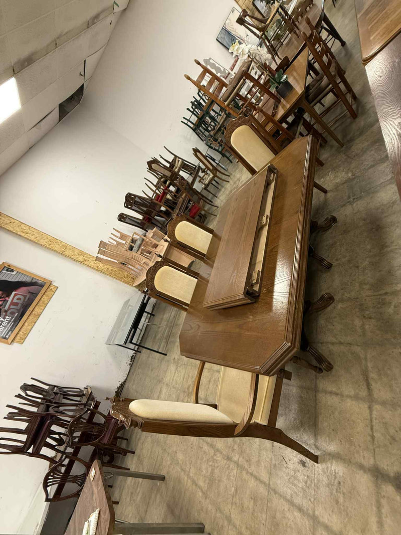 Classic Style 5-Piece Dining Set with 2 Leaves