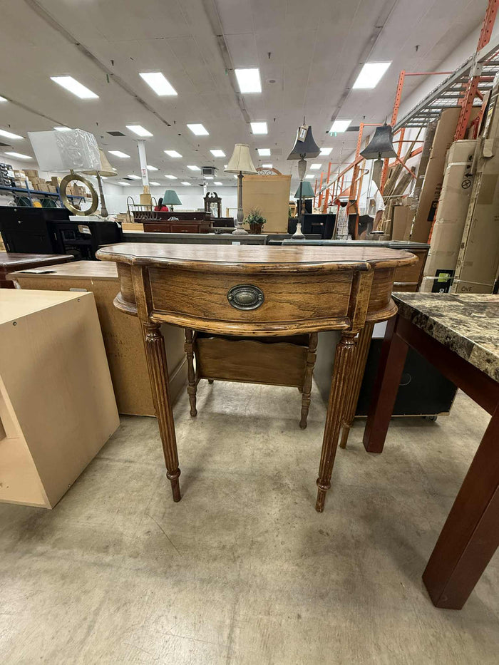 Vintage Style Half-Moon Table