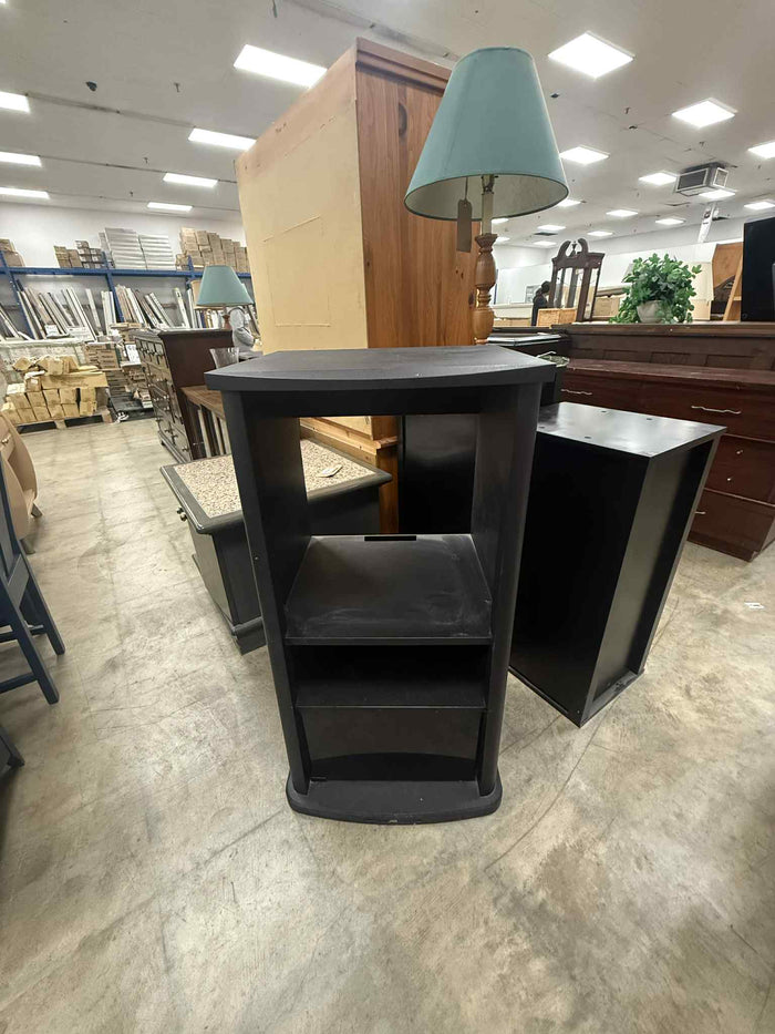Black Colored Stand with Multiple Shelves