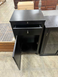 Black Colored Cabinet with Glass Door