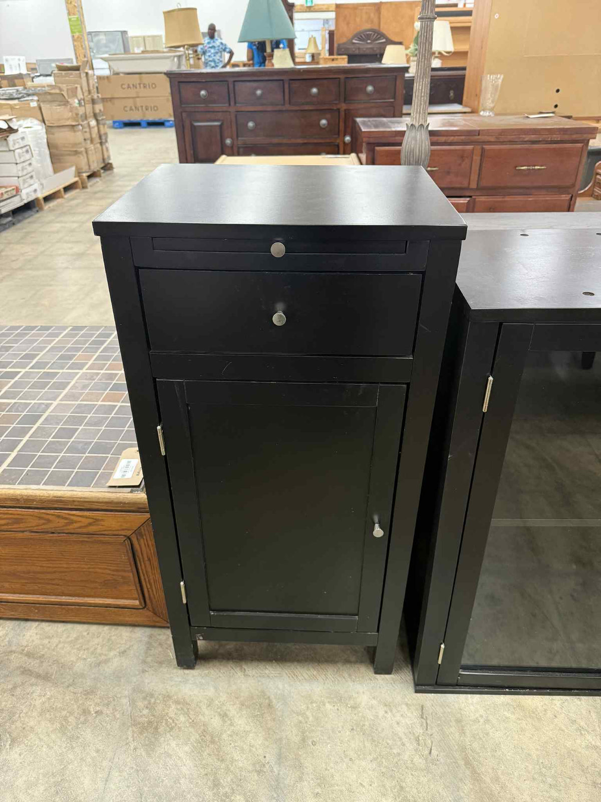 Black Freestanding Storage Cabinet