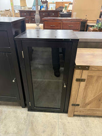 Black Colored Cabinet with Glass Door