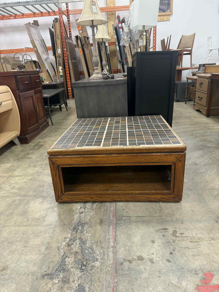 Mosaic Pattern Top Square Side Table